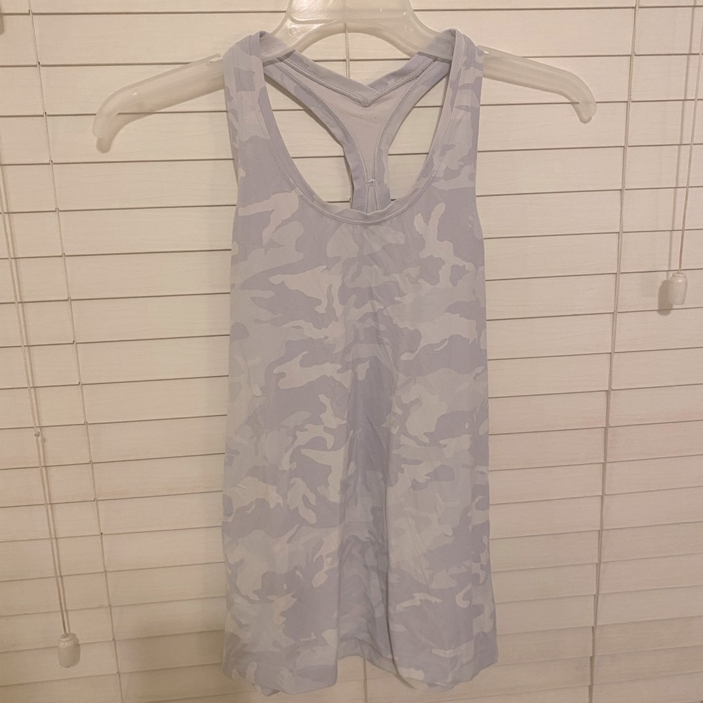 Lululemon white camo cool racerback tank top nulu